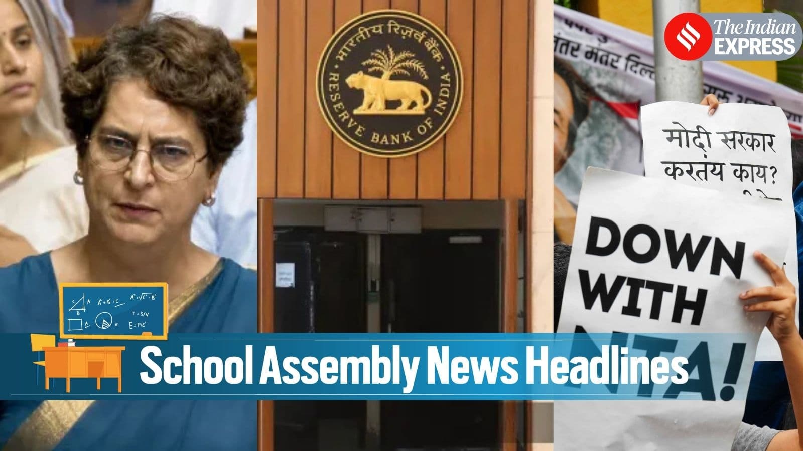 Today News Headlines for School Assembly, July 29, 2026: Opposition raises brutality on protesting students, RBI plans plastic currency notes - The Indian Express
