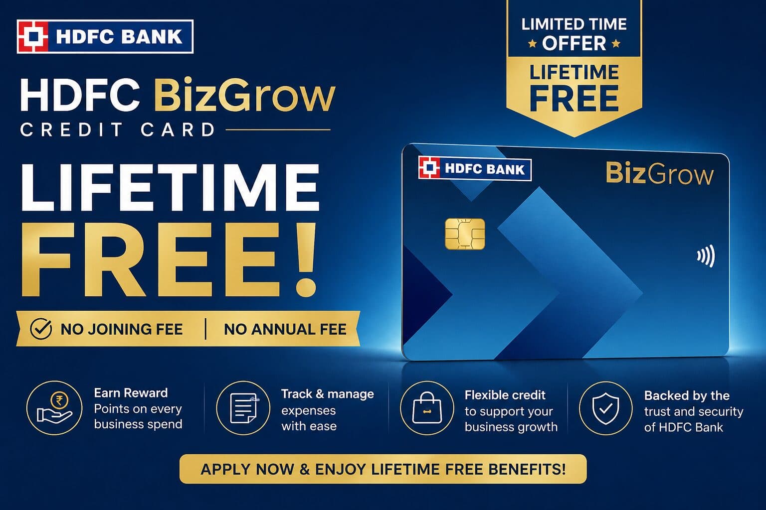 HDFC Bank BizGrow Credit Card is currently Lifetime Free: Should small business owners grab it?
