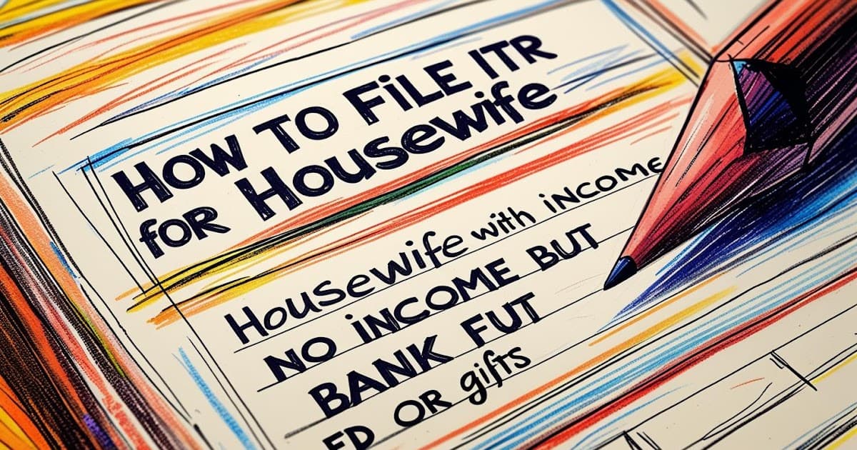 “How to File ITR for Housewife with No Income but Bank FD or Gifts”